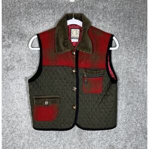 CB Wraps‎ Canvasbacks Wool Blend Quilted Sleeveless Vest Womens Size S USA Made